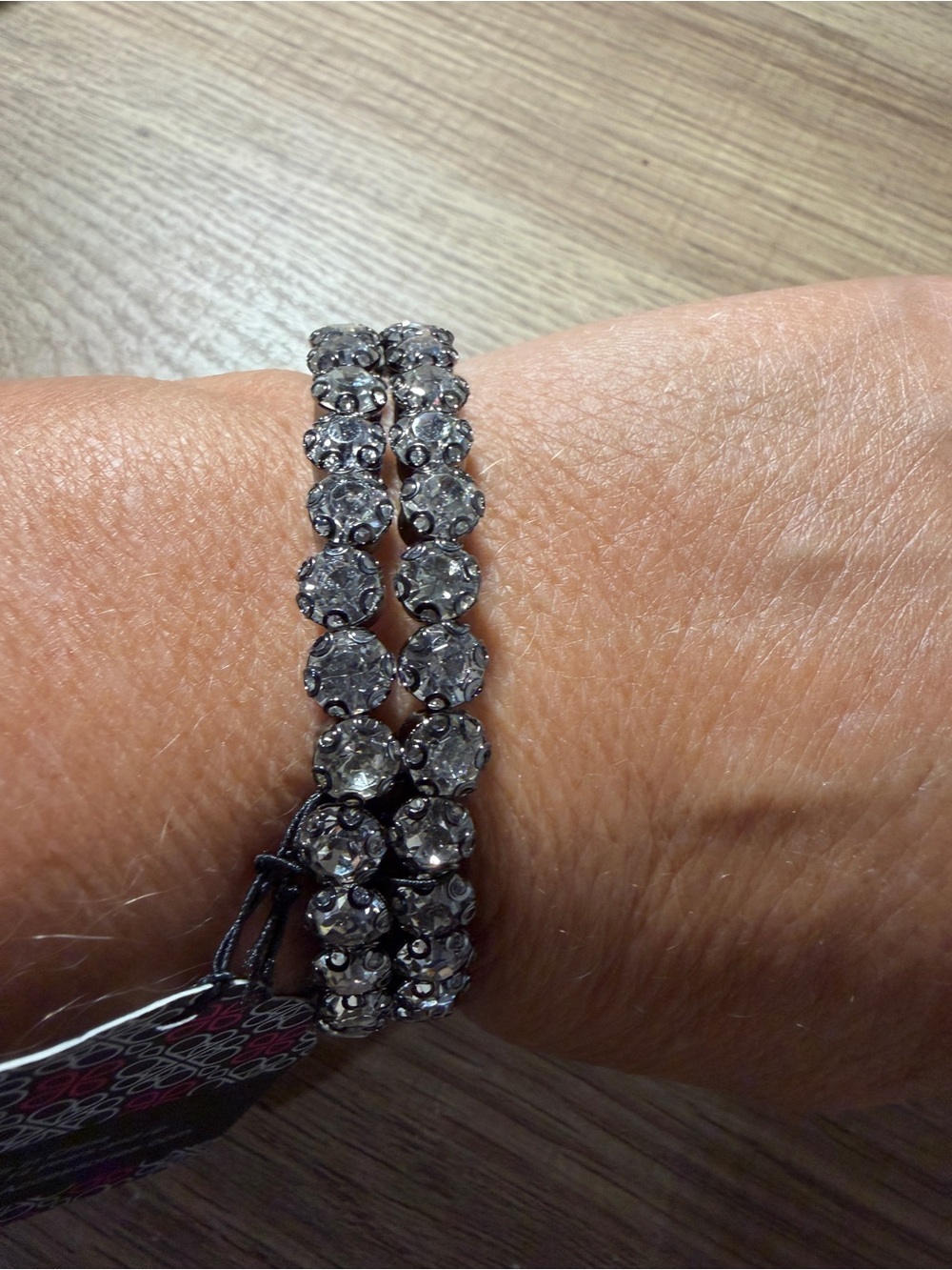 paparazzi Silver-Tone Double Row Crystal Bracelet